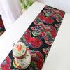 Ethnic Style Cotton and Linen Table Flag Printed Double Dining Table Placemat, Size:32x180cm(Red)