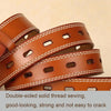 ZK--049 Double-stitched Hollow Pin Buckle Belt, Length: 105cm(Black)