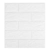 3mm Thickness 35x38.5cm 3D Self-Stick Wallpaper Soft Wrapping Waterproof Wall Sticker(White)