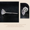 S925 Sterling Silver Platinum-plated Sparkling Water Drop Moissanite Stud Earrings(MSE049)