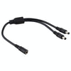 5.5 x 2.1mm 1 to 2 Female to Male Plug DC Power Splitter Adapter Power Cable, Cable Length: 70cm(Black)