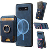 For Samsung Galaxy S10e Retro Splitable Magnetic Stand Card Bag Leather Phone Case(Blue)