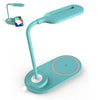 Multi-Function USB LED Lamp Touch Light with Qi Wireless Charging Pad(Blue)