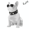 CH-M10 Bulldog Shape Stereo Wireless Bluetooth Speaker, Support TF Card / U Disk / FM(White)