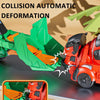 2 In 1 Dinosaur Transforming Engineering Car Inertial Automatic Crash Toy, Color: Aircraft-Pterosaur Blue