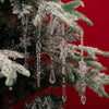 5pcs /Set Christmas Acrylic Clear Pendant Snowflake Icicle Crystal Ornaments Xmas Tree Hanging Decoration