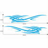 2 PCS/Set D-503 Totem Pattern Car Modified Decorative Sticker(Blue)