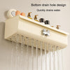 Suction Cup Wall Mounted Bathroom Shelf Drainage Detachable Storage Rack Hanging Basket, Style: Small White