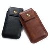 Mobile Phone Leather Waist Bag Holster Pouch L 6.7 Inch Brown