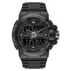 SANDA 6025 Dual Time Digital Display Luminous Calendar Waterproof Multifunctional Men Sports Quartz Watch(All Black)