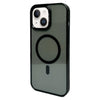 For iPhone 14 Plus Metal Lens Frame MagSafe Phone Case(Black)