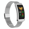 K50 1.08 inch Steel Band Earphone Detachable IP67 Waterproof Smart Watch Support Bluetooth Call(Silver)