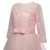 Girls Party Dress Children Clothing Bridesmaid Wedding Flower Girl Princess Dress, Height:130cm(Pink)