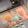 50 x 80cm  3D Oil Painting Diatom Mud Absorbent Floor Mat Non-slip Carpet(Style 03)