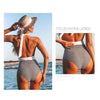 Summer One-piece Backless Lace-Up Ladies Swimsuit Floral-print Halter Bikini, Size: S(Black+Leopard)