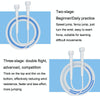 Children Speed Skipping Sports Rope, Style: 3 Sections 2.4m (White Pink)