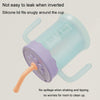 Baby Drink Cup Slant Mouth Mug Children Drinking Straw Water Cup(Blue)