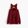 Cute Fashion Outdoor Sports Women Hoodies Sportswear, Size:S(Wine Red)