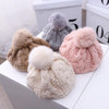 C0064 Hemp Pattern Children Knitted Beret Woolen Cap Autumn And Winter Warm Children Hat, Size: One Size(Pink)