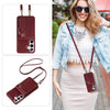 For Samsung Galaxy S25+ 5G Crossbody Lanyard Zipper Wallet Leather Phone Case(Wine Red)