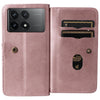 For Redmi K70 Multi-Function Wallet 10 Card Slots Leather Phone Case(Rose Gold)
