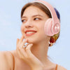 B39 Macaron Wireless Bluetooth Headset Foldable Gaming Headset Support TF Card(Cherry Pink)