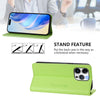For iPhone 14 Pro RC01 Dual-Folded Magnetic Suction RFID Leather Phone Case(Grass Green)