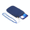 For 6.1 inch Universal Elastic Material Zipper Waist Bag(Blue)