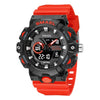 SMAEL 8081 Multifunctional Waterproof Luminous Numeric Digital Dual Display Outdoor Sports Watch(Red)