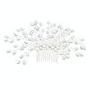 Bride Comb Wedding Handmade Pearl Bridal Women Headwear Jewelry(silver)