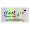 50 Sheets /Pack Laser Rainbow Thank You Card Gift Wrapping Thank You Card(L18)