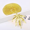 N1910-4 Maple Leaf Exaggerated Hip Hop Style Necklace Collarbone Chains