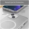 For iPhone 13 MagSafe Frosted Translucent TPU + PC Full Coverage Phone Case(White)