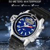 SANDA 3008 Multifunctional Men Outdoor Sports Noctilucent 50m Waterproof Digital Wrist Watch (Black Red)