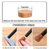 2 inch Enlarged 8pcs /Set Round Table And Chair Leg Covers For Tiles/Wooden Floors Furniture Protectors(Transparent)