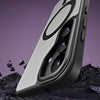 For Samsung Galaxy S25 5G MagSafe Airbag Shockproof Frosted Phone Case with Fold Holder(Black)