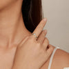 Sterling Silver Simple Wavy Earrings Ring Set