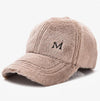 Women Autumn and Winter Thickened Rabbit Fur Plush Baseball Cap Curved Brim Warm Cap, Size: Adjustable(Khaki)