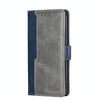 For Asus ZenFone 8 ZS590KS Contrast Color Side Buckle Leather Phone Case(Blue + Grey)