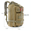 JUNSUNMAY J002 30L Waterproof Outdoor Molle Rucksack Backpack Camping Hiking Bag(Khaki)
