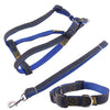 Denim Dog Leash, Collar & Chest Strap Set - Blue, Small
