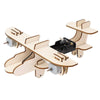 DIY Dual-engine Gliding Airplane Model Children Technology Small Crafts Wooden Puzzle Electrical Toy