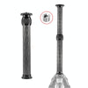 BEXIN P292C 236mm-396mm Tripod Extension Pole Carbon Fiber Center Column Tripod Extender(Black)