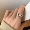 Ladies Light Luxury Snake Shaped Diamond Open Ring, Specification:J3484