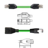 30m CAT6 Double Shielded Gigabit Industrial Cable Vibration-Resistant And Highly Flexible Drag Chain Cable
