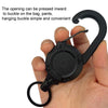 Backpack Carabiner Plastic Retractable Pull Badge Reel, Color: White-Steel Wire Rope
