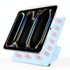 For iPad Pro 11 2022 / 2021 / 2020 Fixed Buckle Magnetic Deformation Leather Tablet Case(Ice Blue)
