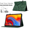 For Amazon Kindle Paperwhite 12th Gen 2024 Flowers and Bird Embossed Smart Leather Tablet Case(Green)