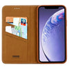 For iPhone 11 GEBEI Top-grain Leather Horizontal Flip Protective Case with Holder & Card Slots(Brown)