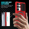 For Samsung Galaxy S25 Ultra 5G Sliding Camshield MagSafe Holder TPU Hybrid PC Phone Case(Red)